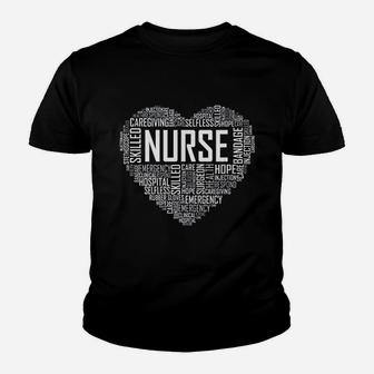 Proud Nurse Heart Lover Youth T-shirt | Crazezy UK