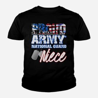 Proud Patriotic Army National Guard Niece Usa Flag Women Youth T-shirt | Crazezy