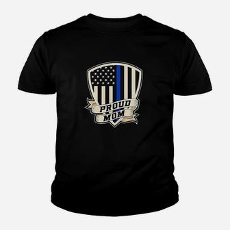 Proud Police Mom Youth T-shirt | Crazezy DE