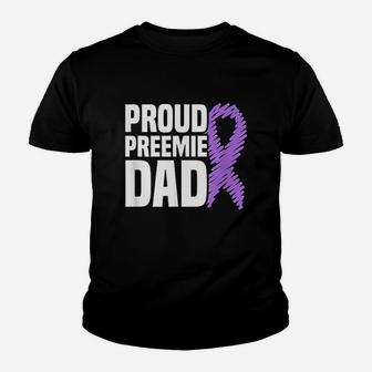 Proud Preemie Dad Youth T-shirt | Crazezy CA