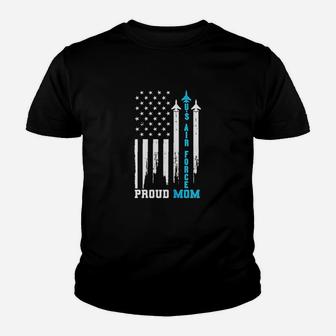 Proud Us Air Force Mom America Flag Mother Day Youth T-shirt | Crazezy