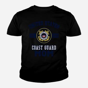 Proud Us Coast Guard Mom Military Pride Youth T-shirt | Crazezy