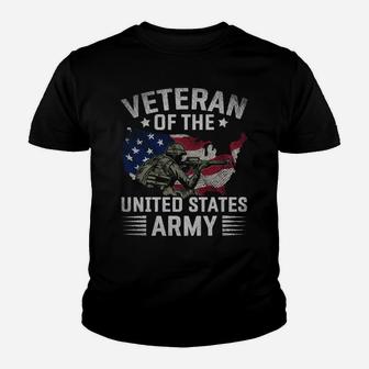 Proud Usa Flag Veteran Of The United States Army Veteran Youth T-shirt | Crazezy AU
