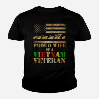Proud Wife Of A Vietnam Veteran Raglan Baseball Tee Youth T-shirt | Crazezy