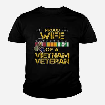 Proud Wife Of A Vietnam Veteran Youth T-shirt | Crazezy AU