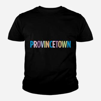 Provincetown Massachusetts Colorful Vacation Youth T-shirt | Crazezy