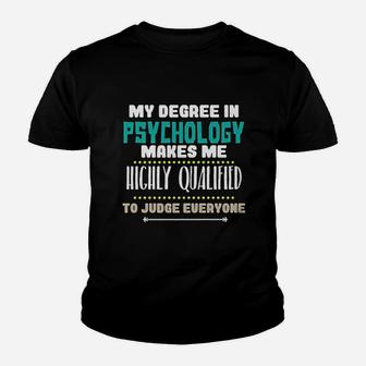 Psychology Funny Psychologist Psyd Student Major Gift Phd Youth T-shirt - Thegiftio UK
