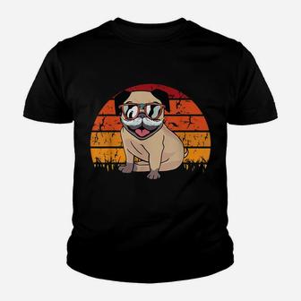 Pug Dad Fathers Day Retro Dog Puppy Doggie Pet Animal Lover Youth T-shirt | Crazezy CA