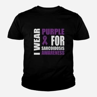 Purple Ribbon Support Youth T-shirt | Crazezy UK