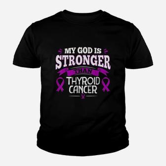 Purple Ribbon Thyroid Survivor Youth T-shirt | Crazezy