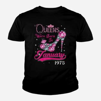 Queen 45Th Birthday Gift Queens Are Born In January 1975 Youth T-shirt | Crazezy AU