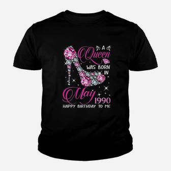 Queens Are Born In May 1990 Queens 31St Birthday Youth T-shirt | Crazezy AU