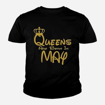 Queens Are Born In May Youth T-shirt | Crazezy
