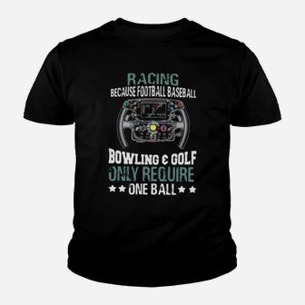 Racing Bowling And Golf Youth T-shirt - Monsterry