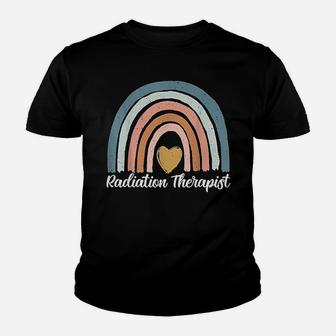 Radiation Therapist Rainbow Heart Youth T-shirt | Crazezy