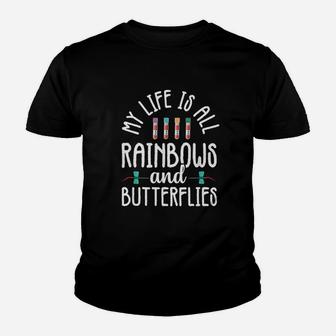 Rainbow Butterflies Youth T-shirt | Crazezy