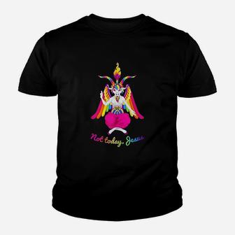 Rainbow Not Today Jesus Youth T-shirt | Crazezy