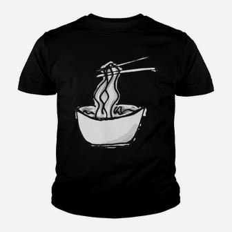 Ramen Life Funny Graphic Noodles Soup Lovers Youth T-shirt | Crazezy CA