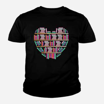 Reading Club Librarian Library Love Heart Youth T-shirt | Crazezy AU