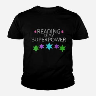 Reading Is My Superpower Youth T-shirt | Crazezy
