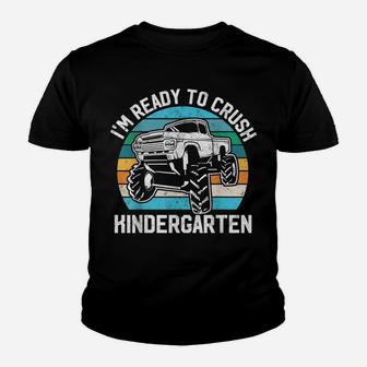 Ready To Crush Kindergarten Monster Truck 100 Days Of School Youth T-shirt | Crazezy UK