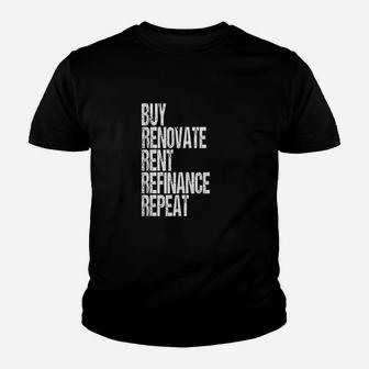 Real Estate Investing Buy Hold Rental Properties Investor Youth T-shirt | Crazezy DE