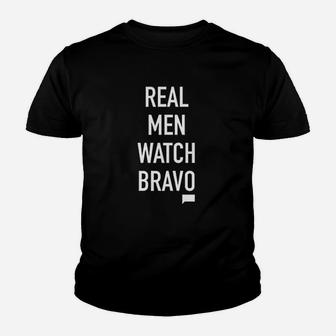 Real Men Watch Bravo Slim Fiit Youth T-shirt | Crazezy