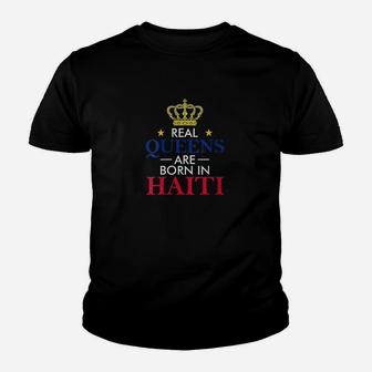 Real Queens Are Born In Haiti Youth T-shirt | Crazezy