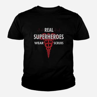 Real Superheroes Wear Nurse Women Youth T-shirt | Crazezy UK
