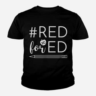 Red For Ed South Carolina Teacher Public Education Youth T-shirt | Crazezy UK