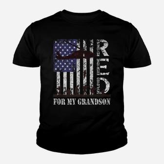 Red Friday For My Grandson Remember Everyone Deployed Army Youth T-shirt | Crazezy