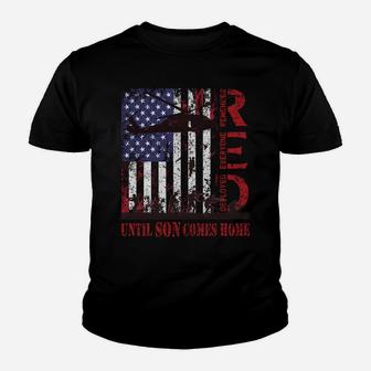 Red Friday For My Son Us Flag Army Military Deployed Veteran Youth T-shirt | Crazezy AU