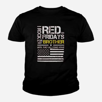 Red Friday Military Brother Gift Wear Red For My Brother Youth T-shirt | Crazezy