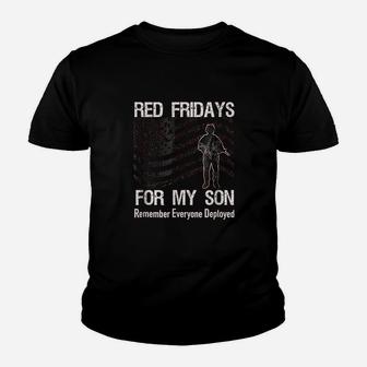 Red Friday Military On Flag Family Deployed Youth T-shirt | Crazezy UK