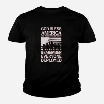 Red Friday Military Remember Everyone Deployed Support Our Troops Youth T-shirt | Crazezy UK