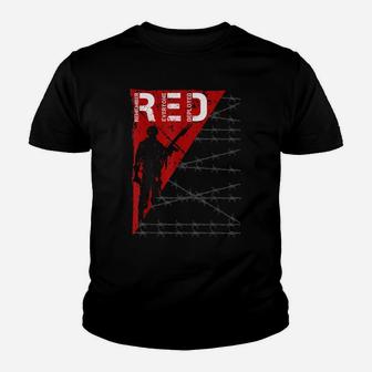 Red Friday Military Shirts Support Army Navy Soldiers Youth T-shirt | Crazezy DE