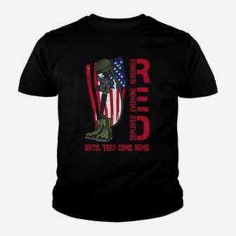 Red Friday Remember Everyone Deployed Army Us Flag Youth T-shirt | Crazezy