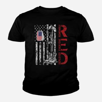 Red Friday Remember Everyone Deployed Support Military Army Youth T-shirt | Crazezy UK
