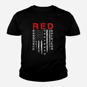 Red Friday Remember Everyone Deployed Youth T-shirt | Crazezy AU