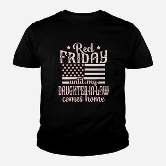 Red Friday Support Military Family Daughter In Law Youth T-shirt | Crazezy UK