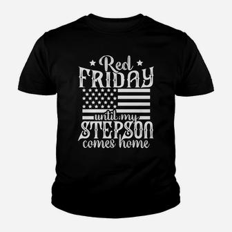 Red Friday Support Military Family Step Son Gift Youth T-shirt | Crazezy AU