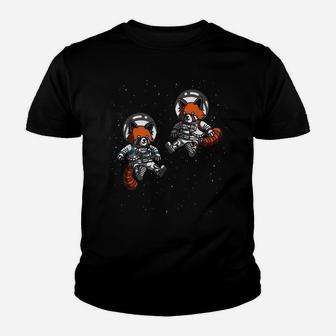 Red Panda Bear Space Astronauts Animal Lover Panda Space Youth T-shirt | Crazezy
