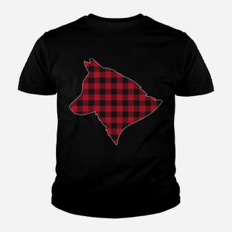Red Plaid Buffalo Siberian Husky Christmas Pajamas Gift Xmas Sweatshirt Youth T-shirt | Crazezy DE