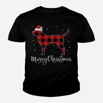Red Plaid Labrador Retriever Christmas Pajama Gift Dog Lover Youth T-shirt | Crazezy CA
