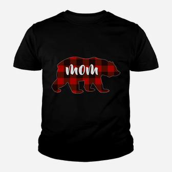 Red Plaid Mom Buffalo Matching Family Mama Pajama Christmas Youth T-shirt | Crazezy AU