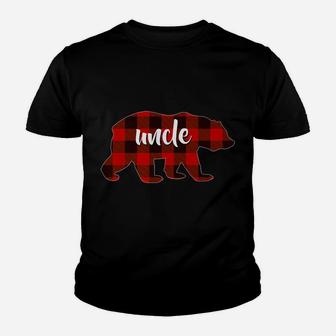 Red Plaid Uncle Buffalo Matching Family Pajama Christmas Youth T-shirt | Crazezy UK