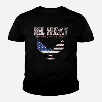 Red Support Our Troops Wear Red On Friday Youth T-shirt | Crazezy DE