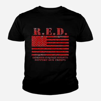 Red Support Our Troops Wear Red On Friday Youth T-shirt | Crazezy CA