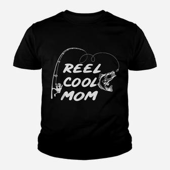 Reel Cool Mom Fishing Father's Day Gift For Women Youth T-shirt | Crazezy