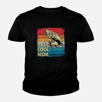 Reel Cool Mom Funny Fish Fishing Youth T-shirt | Crazezy DE